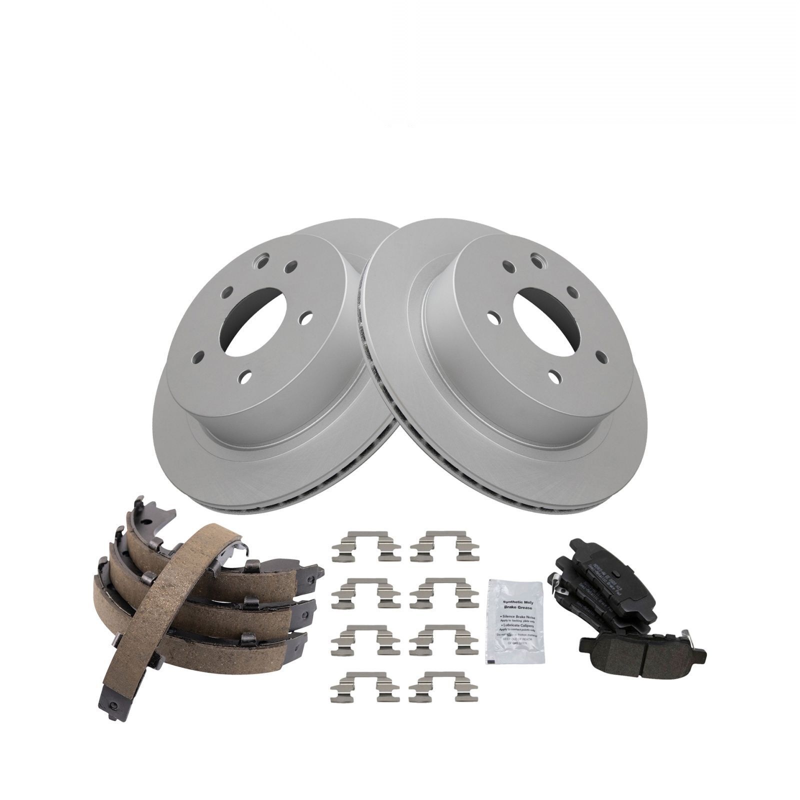 Premium G-Coated Rear Brake Pad & Rotor Kit for 2003-2005 for Nissan ...