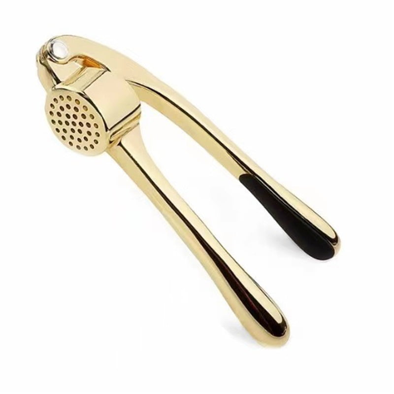 Premium Garlic Press with Soft, Easy to Squeeze Handle - Includes Silicone Garlic Peeler & Cleaning Brush - Garlic Mincer Tool - Sturdy Easy to Clean Garlic Crusher (Gold) - Walmart.com