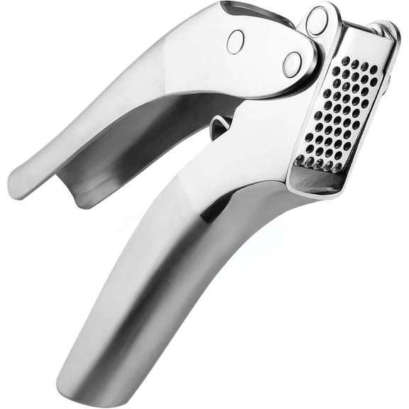 Premium Garlic Press, Stainless Steel, Easy to Clean Garlic Mincer, Durable Construction and Rust Proof