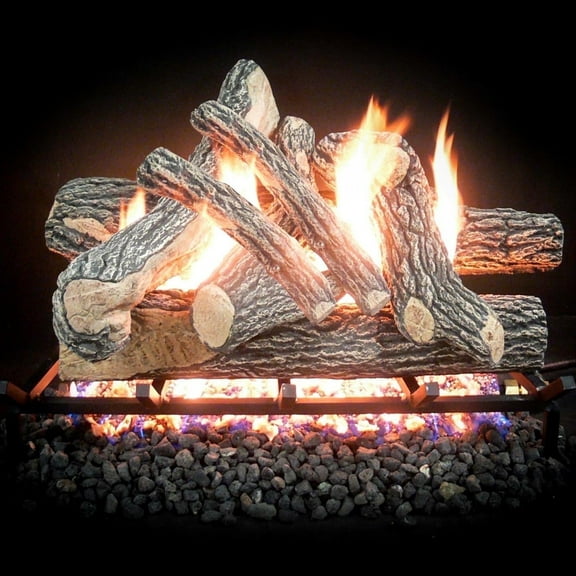 Dreffco 100K BTU Refractory Cement Great Oak Indoor Fireplace Logs