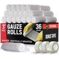 MightyX Medical Elastic Gauze Rolls, 3” x 4.1 yd, Wound Wrapping