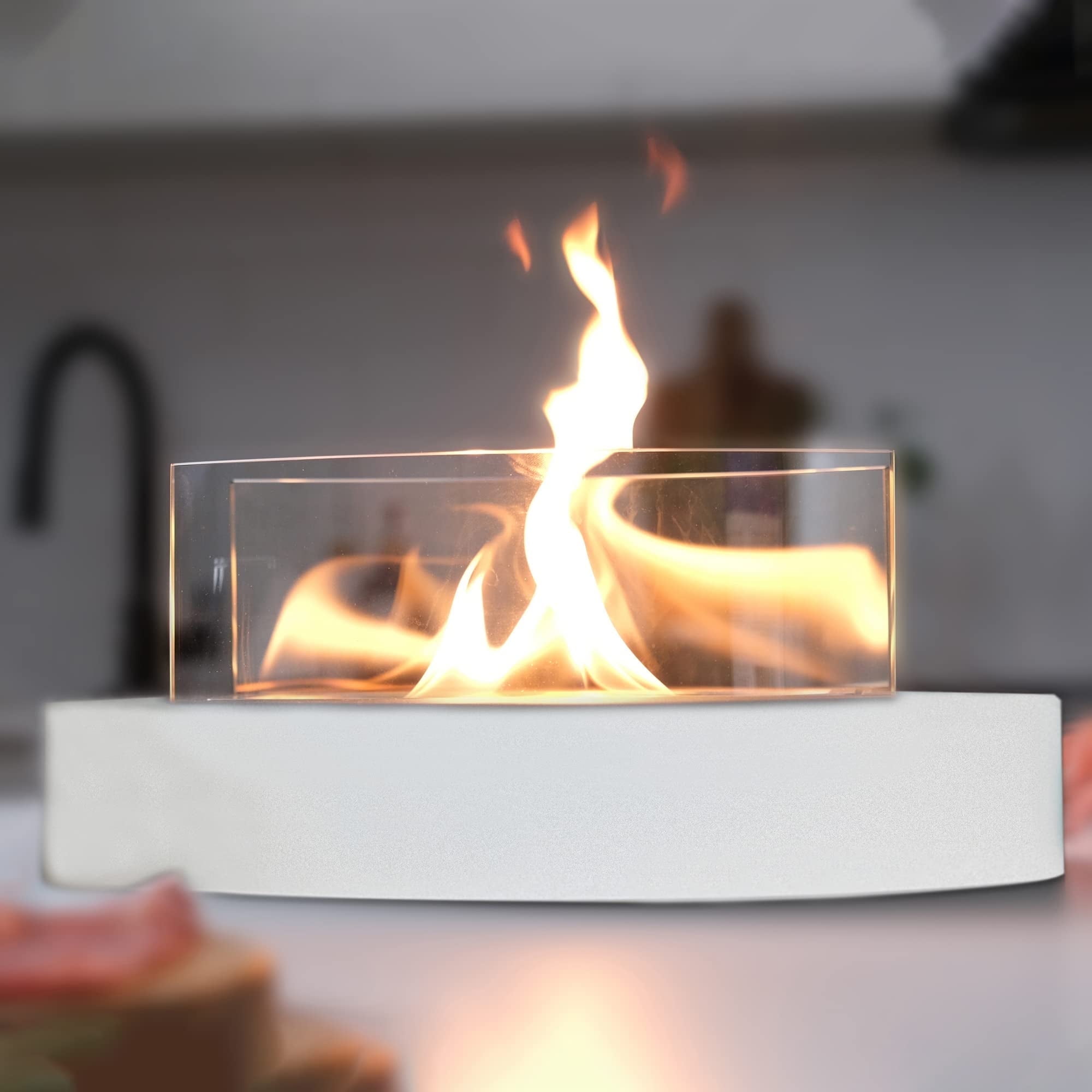 KORNIFUL Premium Gel Fuel Tabletop Fireplace - Indoor Fire Pit Tabletop & Outdoor Table Top Fireplace, Gift for Balcony Home Decor, Patio and Christmas