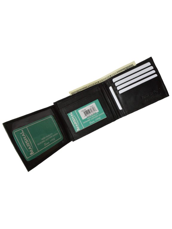 Premium Genuine Leather Bifold Wallet with Side Flap ID Window P 92 (C)