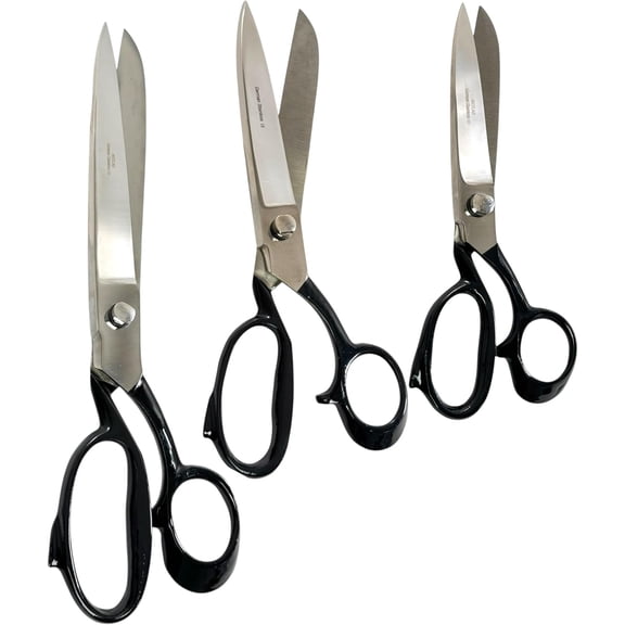 Premium German Tailor Scissors Set of 3 (6”, 8”, 10”) – Heavy Duty Fabric Cutting Shears for Sewing, Dressmaking & Upholstery