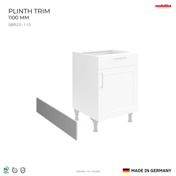 Premium German white return plinth 43" - 7 7/8" (200mm)