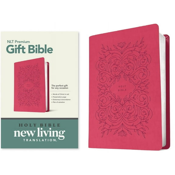 Premium Gift Bible NLT (Leatherlike, Very Berry Pink Vines, Red Letter), (Hardcover)