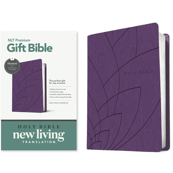 Premium Gift Bible Nlt, Filament Enabled (Leatherlike, Purple Petals, Red Letter), (Hardcover)