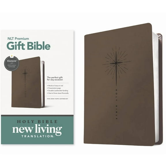 Premium Gift Bible Nlt, Filament Enabled (Leatherlike, Star Cross Taupe, Red Letter), (Hardcover)