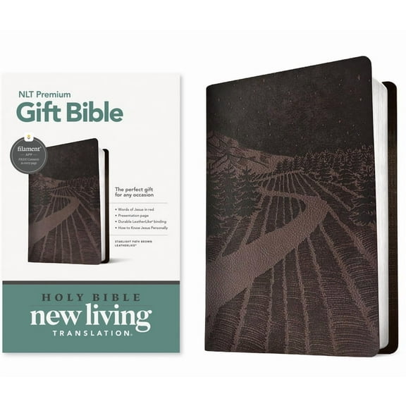 Premium Gift Bible Nlt, Filament Enabled (Leatherlike, Starlight Path Brown, Red Letter), (Hardcover)