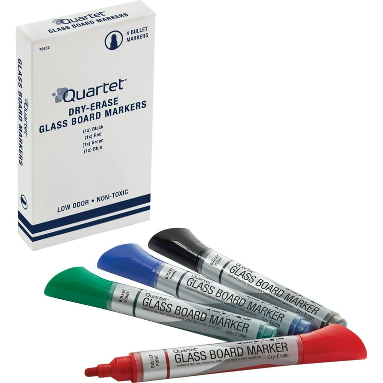 Premium Glass Board Dry Erase Marker, Broad Bullet Tip, Assorted Colors, 4/Pack Premium Glass Board Dry Erase Marker, Broad Bullet Tip, Assorted Colors, 4/Pack