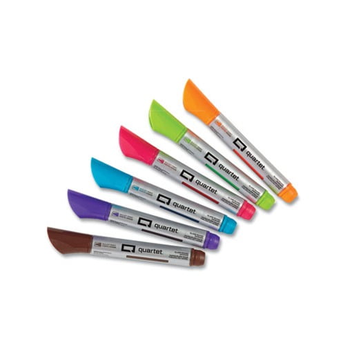 Premium Glass Board Dry Erase Marker Medium Bullet Tip, Assorted Colors, 6/Pack