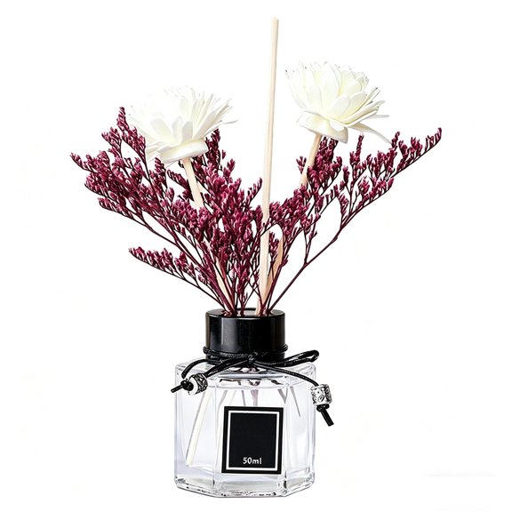 Premium Glass Scent Diffuser for Home & Bathroom – Long-Lasting Aromatherapy Oil Decor, Stress Relief, Freshener & Mood Enhancer, Perfect Gift Set