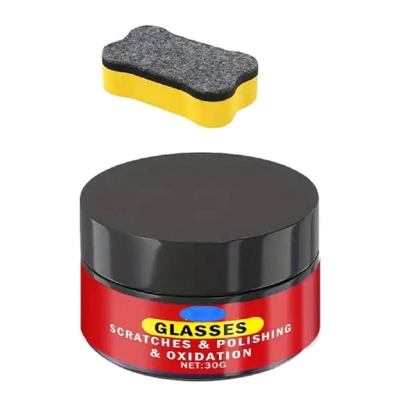 Premium Glass Scratch Remover Wax with Coating | Windshield & Eyeglass Polish for