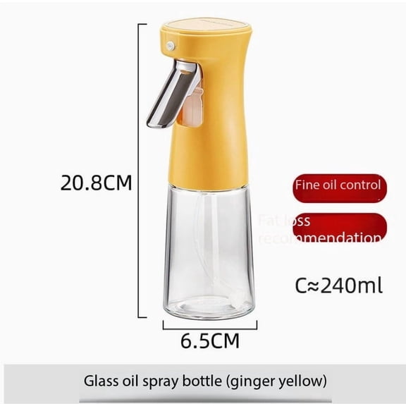 Premium Glass Spray Bottle for Kitchen - Edible Oil Atomizer for Air Fryers and Cooking