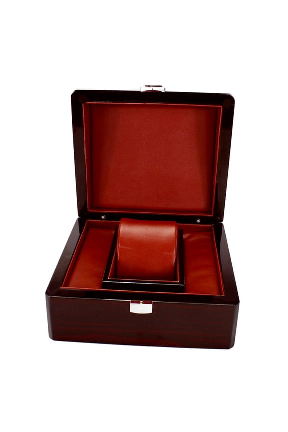 Premium Glossy Wooden Wrist Watch/Bangle Pillow Box Great Birthday Gift Party Gift , 17 10cm