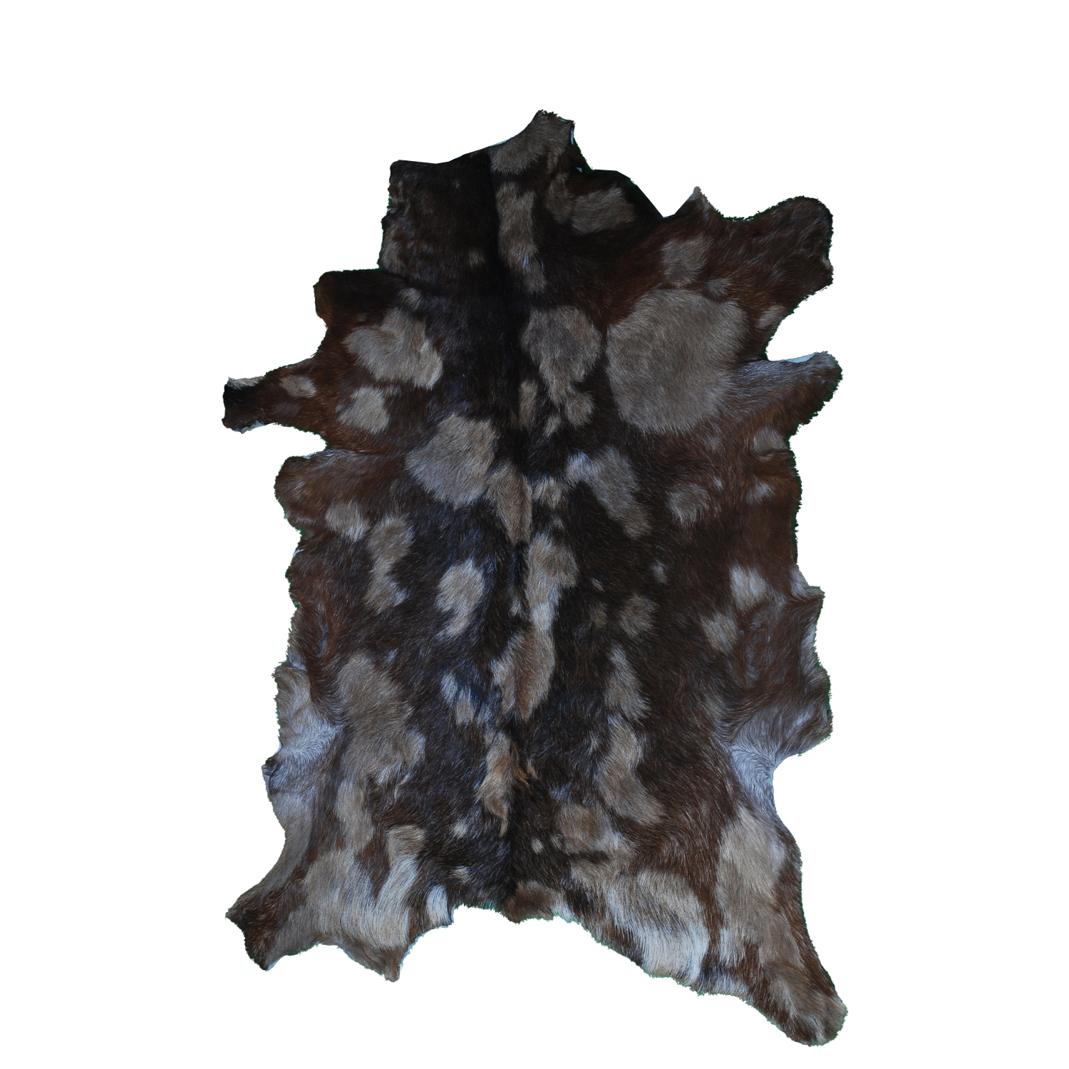 Premium Goat Hide Rug | Unique Multicolored Hair-on Leather with ...