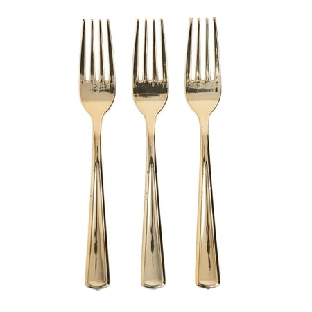 Premium Gold Metallic Forks (24Pc) - Party Supplies - 24 Pieces