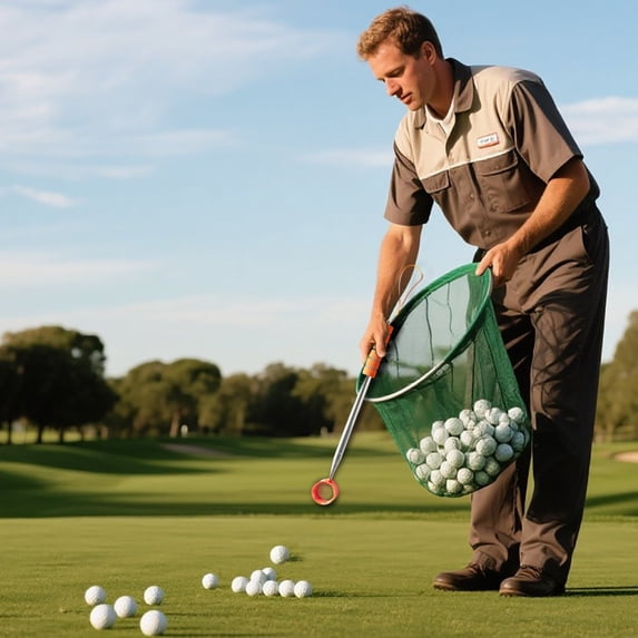 Golf Ball Retriever - Thickened Stainless Steel Shaft with Rubber Grip - Extendable 9ft Golf Ball Grabber Tool for Water & Course (Durable & Lightweight)