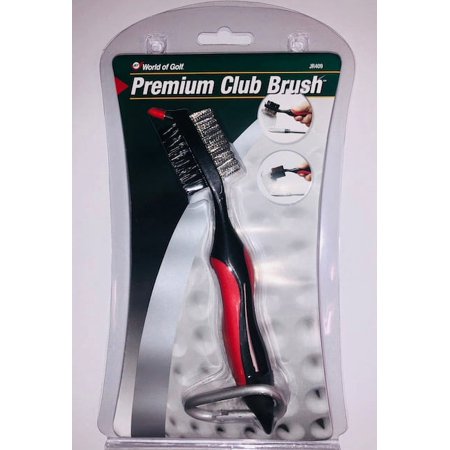 Premium Golf Club Brush RED -attaches to belt loop or golf bag, NEW