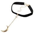 thumbnail image 1 of Premium Gothic Choker Necklace, Black Bellet Alloy Plated Pendant, Party Jewelry Moon, 1 of 7