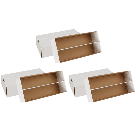 Premium Graded Shoe Box (3 Pack) Card Storage Holds 300 Toploaders & 100 Graded Cards - Graded Card Cardboard Box - Card Storage For Sports Gaming Baseball Basketball Football Cards - MADE IN USA