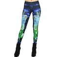 thumbnail image 1 of Premium Graphic Print Iguana Leggings Blue XL, 1 of 2