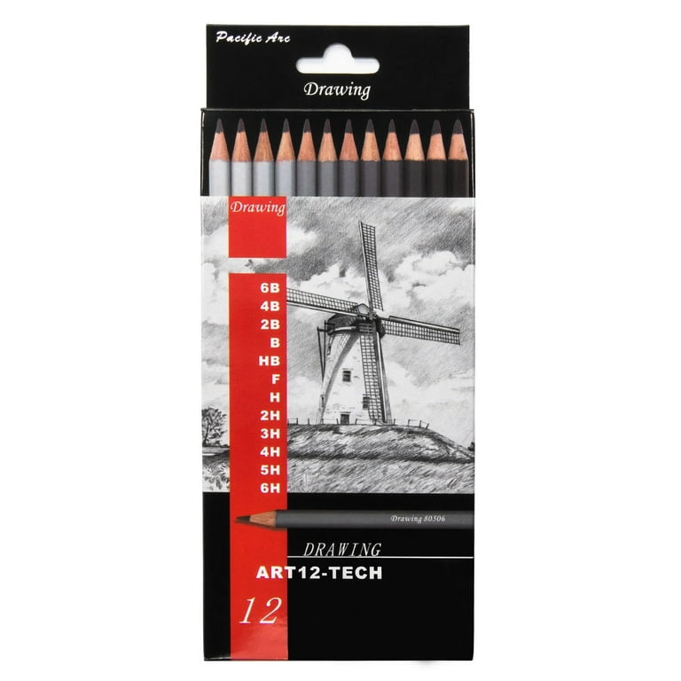 Pacific Arc Premium Graphite Drawing Pencils for Artists - Professional  Pencils for Drawing, Drafting, Sketching and Shading - Great Non Toxic Art