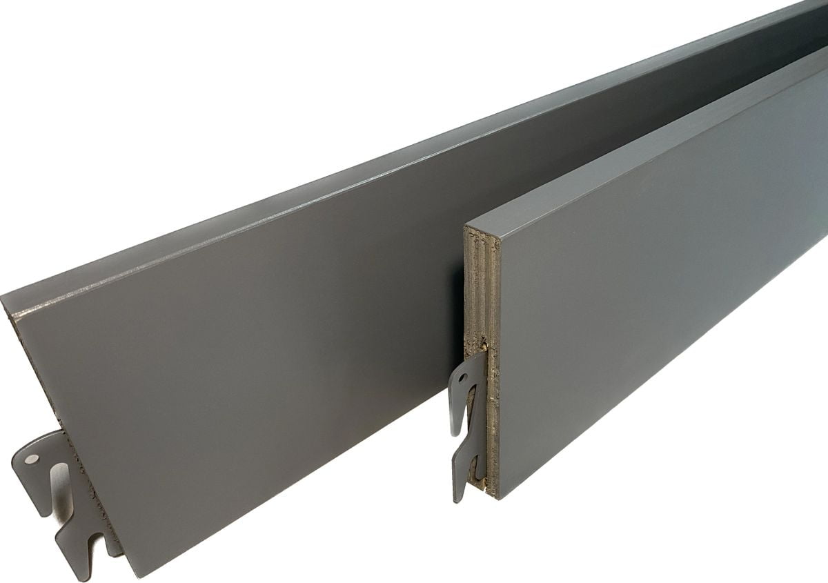 Premium Gray Finish Wooden Bed Rails with Convenient HookOn System for