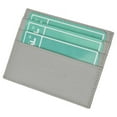 thumbnail image 1 of Premium Gray Soft Genuine Leather Simple Credit Card Holder, 1 of 4