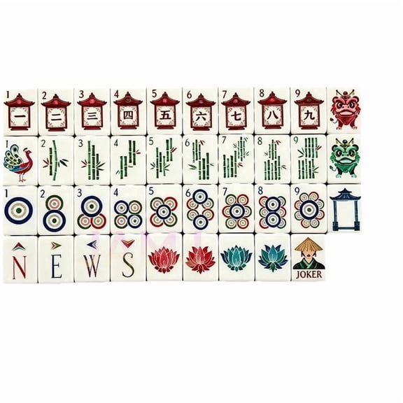 Premium Green Aesthetic Mahjong Set Tiles, Modern Design, Game Night Essential, Beginner-Friendly & Fun For All,Perfect Gift For Friends & Family,Summer Vibe& Summer Enjoy