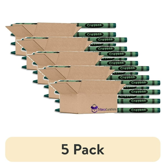 (5 pack) Premium Green Crayon Bulk Value Pack Pack of 100