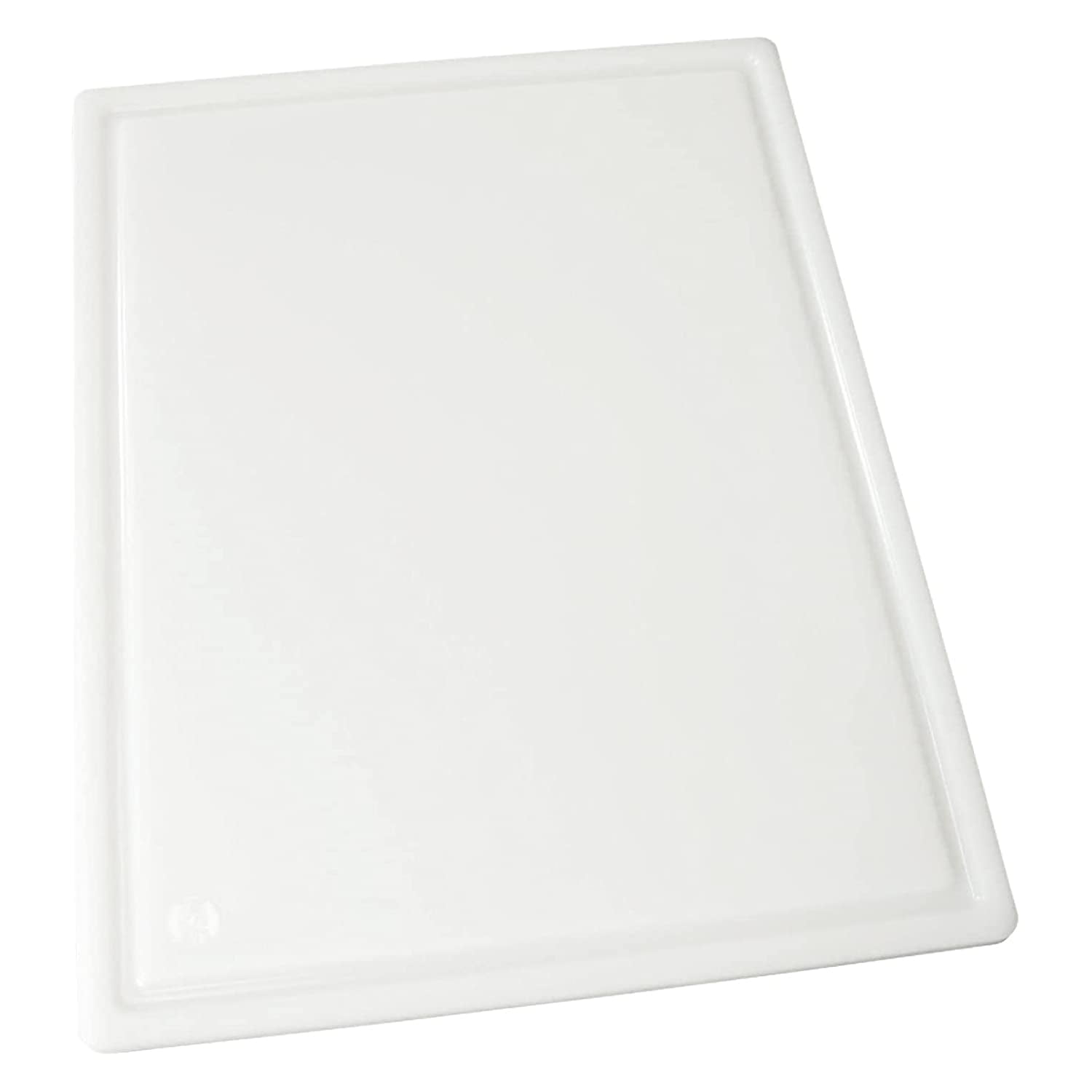 Medium White Grooved Rectangular Cutting Board