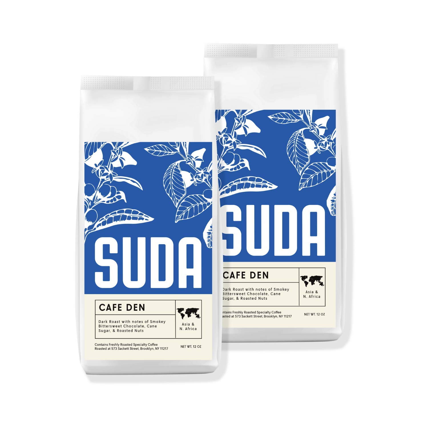 Premium Ground Coffee, CAFE DEN, Dark Roast, Notes of Smokey