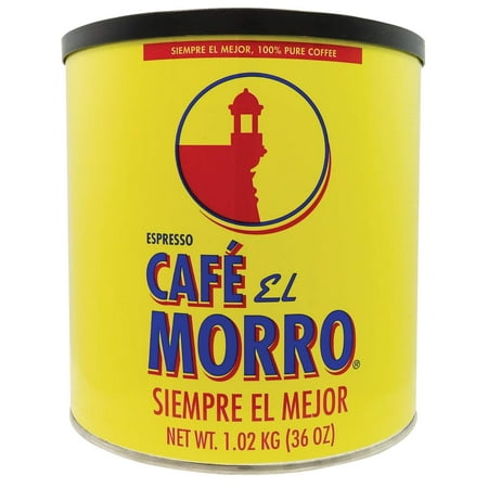 Premium Ground Coffee from Caf? El Morro - Gourmet Dark Roast Espresso Coffee, Pure Ground Coffee, 2 lb Can (36 oz)