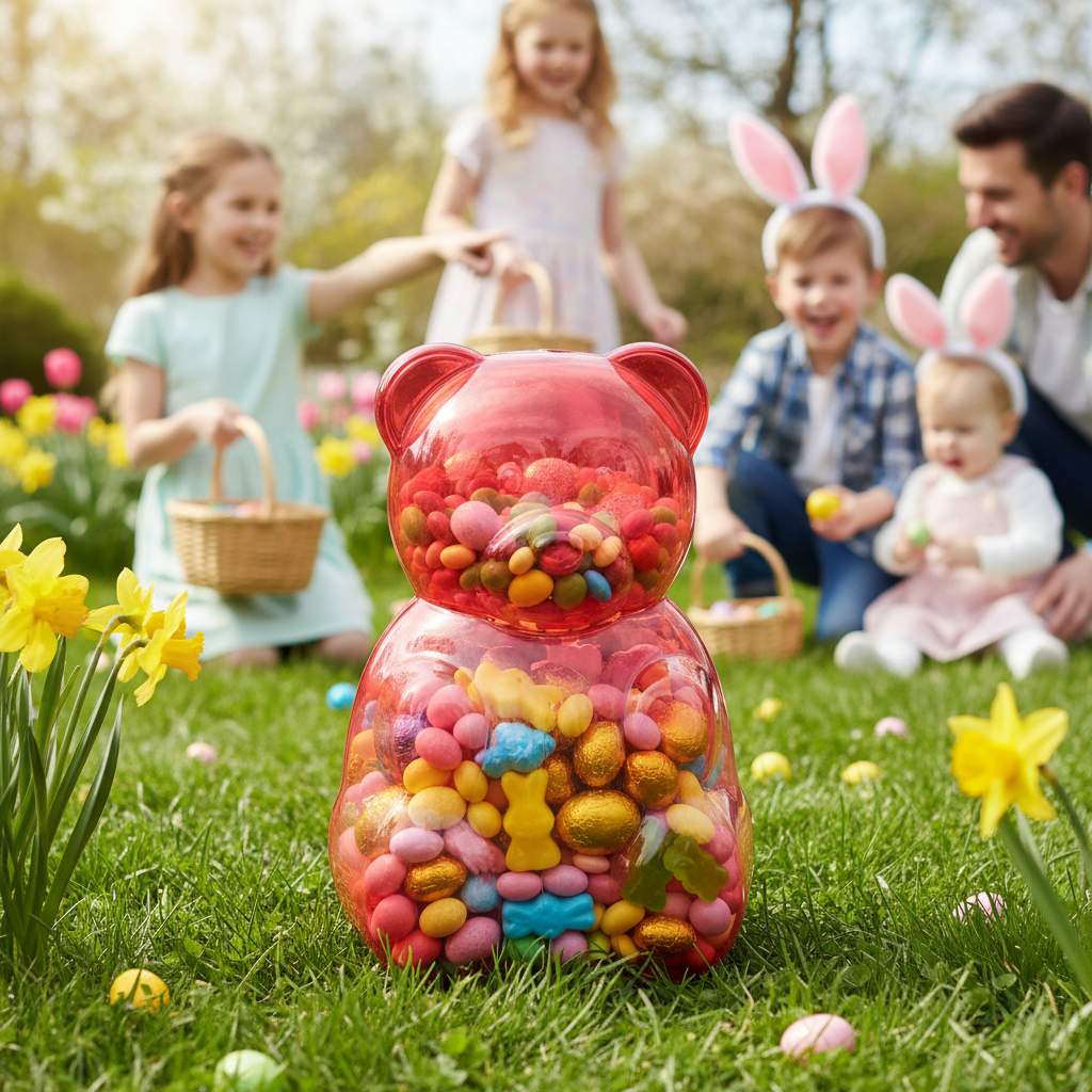 Premium Gumamy Bear Containers , 13inch Clear Bear Containers Durable ...