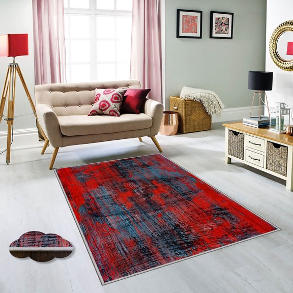 Premium Hall Carpet, 3D Digital Printed, 39.4 x 59.1 Inches, 100% Polyester, Antibacterial, Non-Slip Underside, Pile Height: 0.04 Inches, Machine Washable