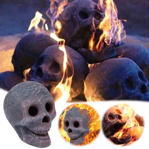 Premium Halloween Decorations Desktop Ornament Ceramic Fire Decoration For Party Home Desk Accessories Ceramic Material Crafted from high quality ceramic this durable and piece is Black