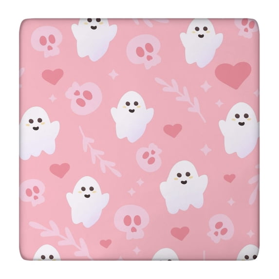 Premium Halloween Elastic Edge Tablecloth 36x36 Inch Square - Stretch Fit Design with Festive Seasonal Patterns for Table Protection