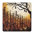 thumbnail image 1 of Premium Halloween Elastic Tablecloth 34x34 Inch - Stretchy Design with Spooky Ghost and Pumpkin Pattern for Square Table Decor, 1 of 6