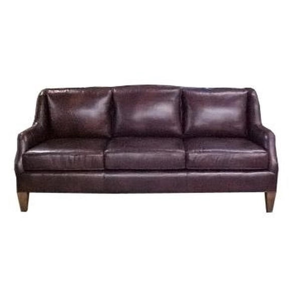Premium Hand-Crafted Leather Sofa-Chocolate