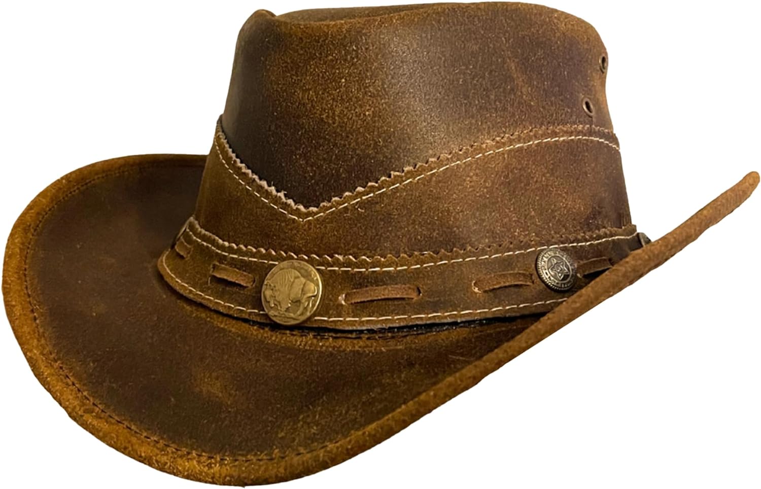 Stetson Men's 4x Drifter Buffalo Felt Pinch Front Cowboy Hat Stone 7 1  