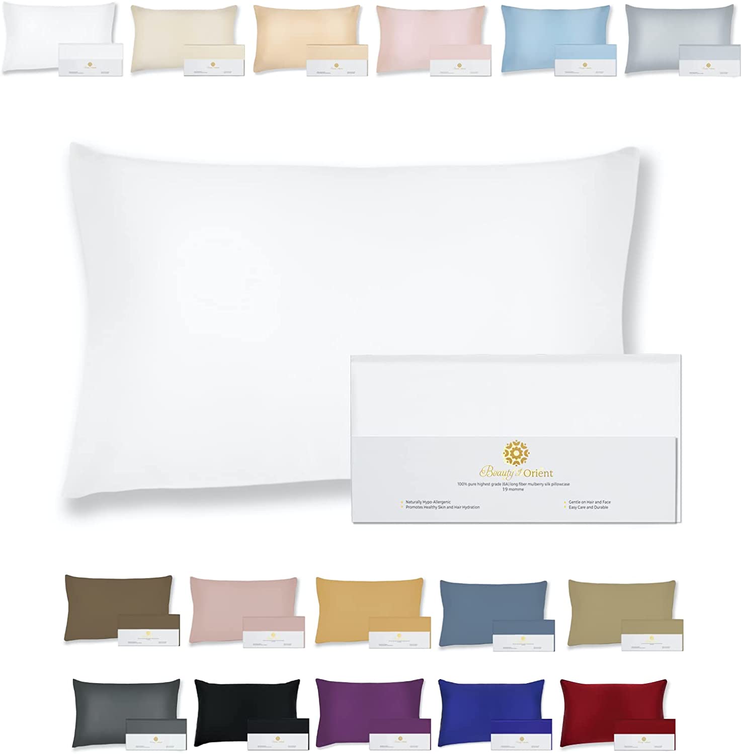 Premium Handcrafted Mulberry Silk Pillowcase for Hair and Skin 19