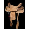 thumbnail image 1 of Premium Handcrafted Western Leather Saddle – Tooled Floral Design, Comfortable Padded Seat, Full Quarter Horse Bars, Complete Riding Tack Set for Horse, 1 of 6