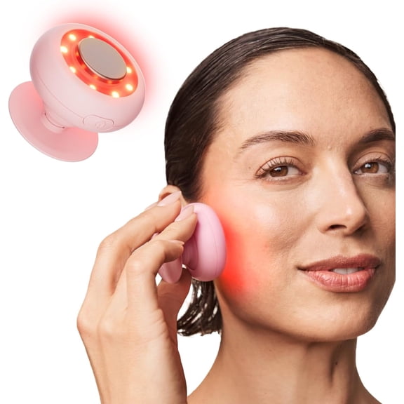 Premium Handheld Skin Glow Enhancer with Soothing Warmth, Ergonomic Personal Care Device for Targeted Facial Support, Travel-Friendly Wellness Tool with Smart Timer, Pink