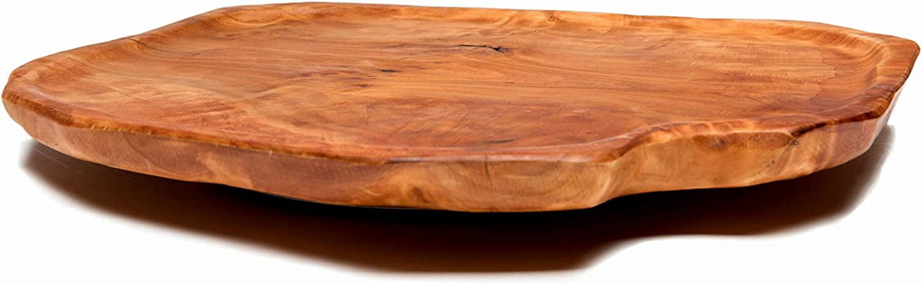 Premium Handmade Root Wood Lazy Susan Turntable Organizer - Rustic ...