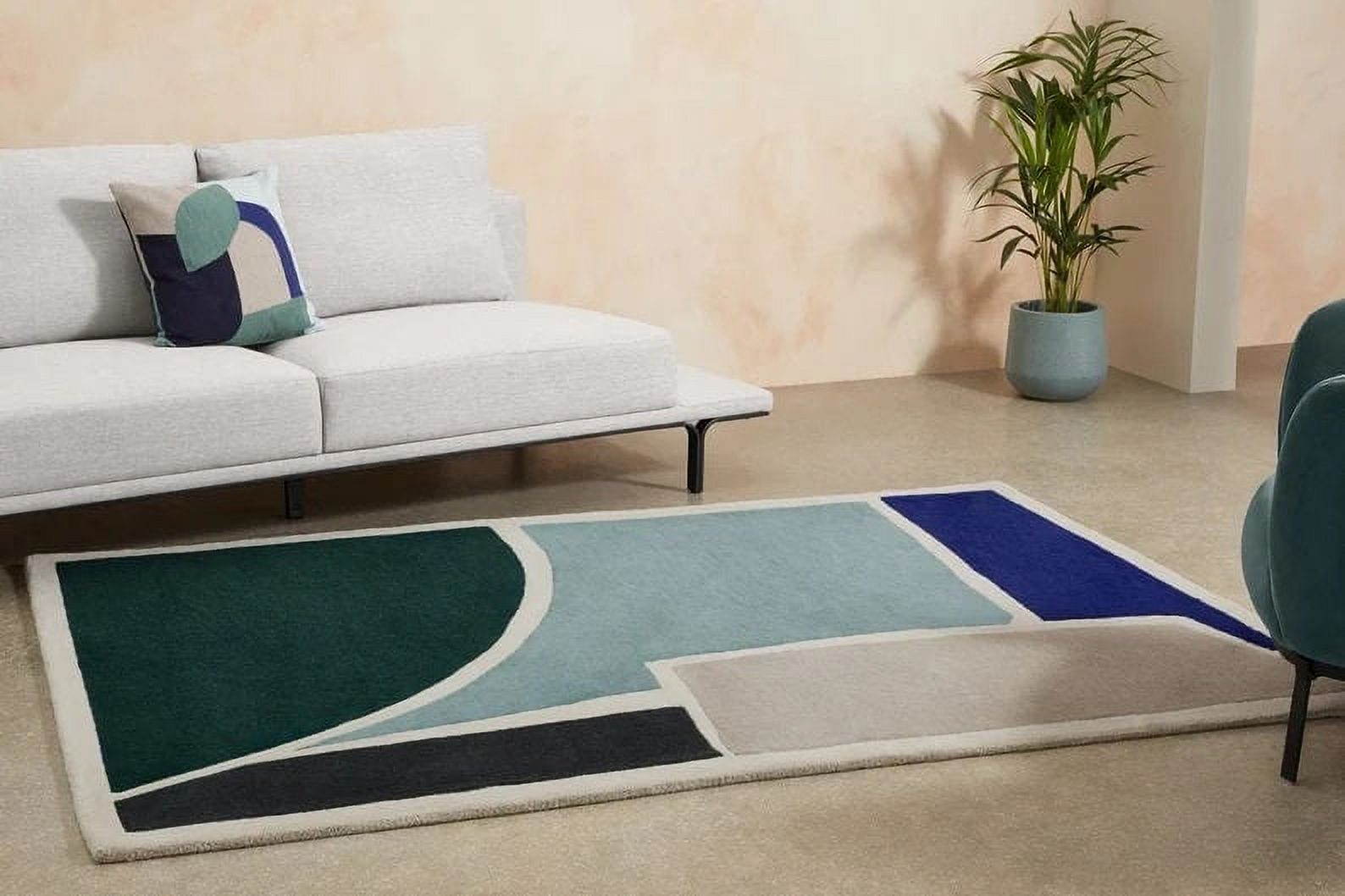 Abstract Patterned Rug Premium Handmade Rug with Abstract Patterns made with High Quality Wool ...