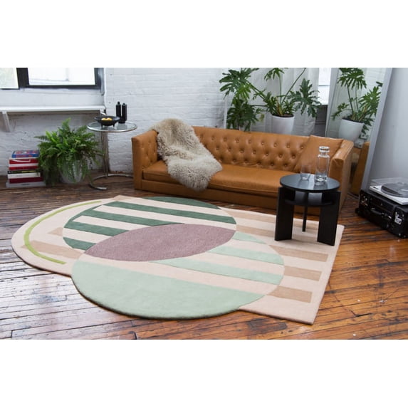 Linear Dynamic Rugs Premium Handmade Rug with Linear Design made with High Quality Wool ...