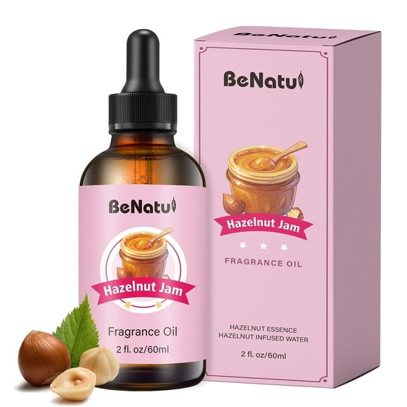 Benatu Hazelnut Fragrance Oil - Gourmand Scent Family - 2 fl oz for candles, soaps & diffusers