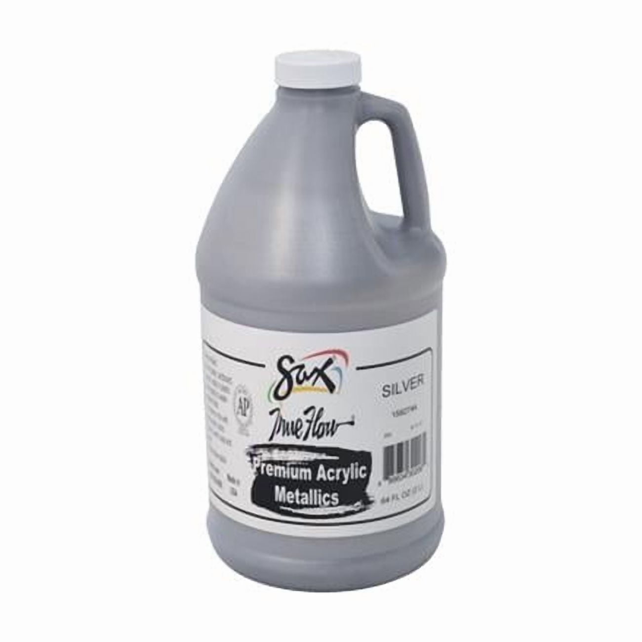 Premium Heavy-Bodied Acrylic Metallics Paint, 0.5 gal, Silver