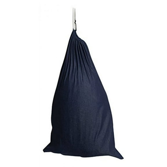Premium Heavy-Duty Denim Laundry Bag - Clothes Hamper w/ Drawstring - Home & College Essentials Navy (24"x36")